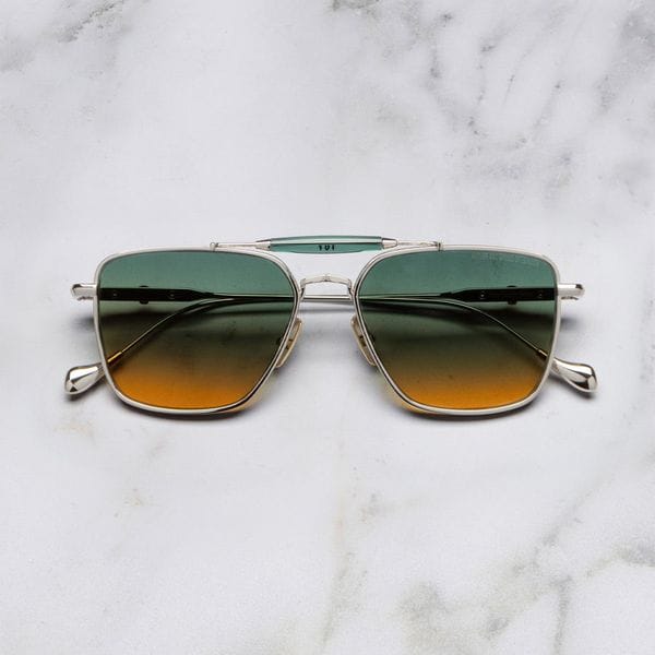Capri Rectangular in Silver / Green