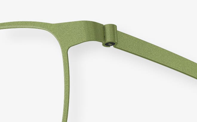 Detail of a LINDBERG strip titanium frame