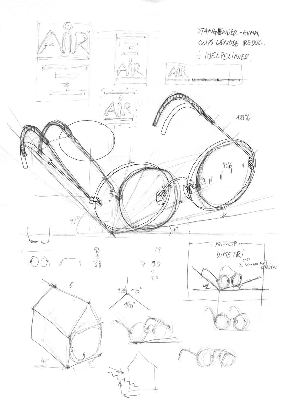 Early air titanium design sketches, 1985 to 1988