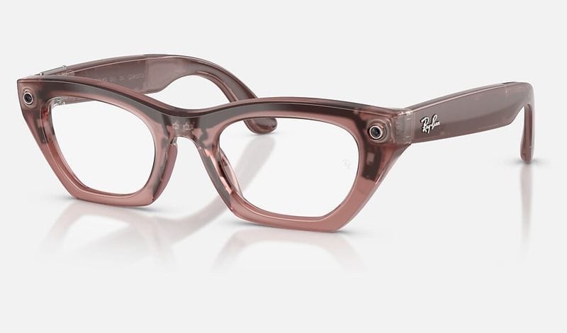 Ray-Ban Meta Zena (Gen 3) in Milky Pink Blush, Clear/Grey