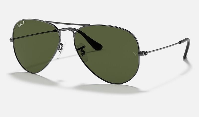 Ray-Ban Aviator Classic RB3025 in Gunmetal, G-15 Green Polarised