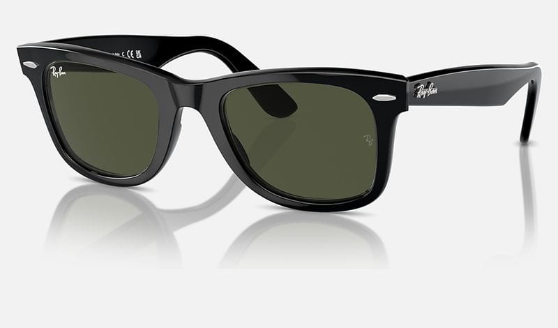 Ray-Ban Original Wayfarer RB2140 in Black, G-15 Green
