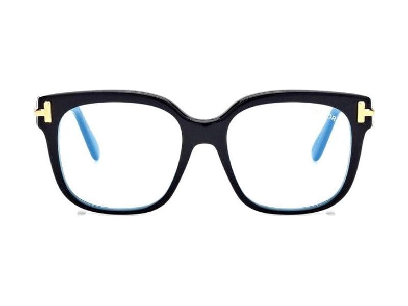 Tom Ford Icon Blue Block Square Opticals in black