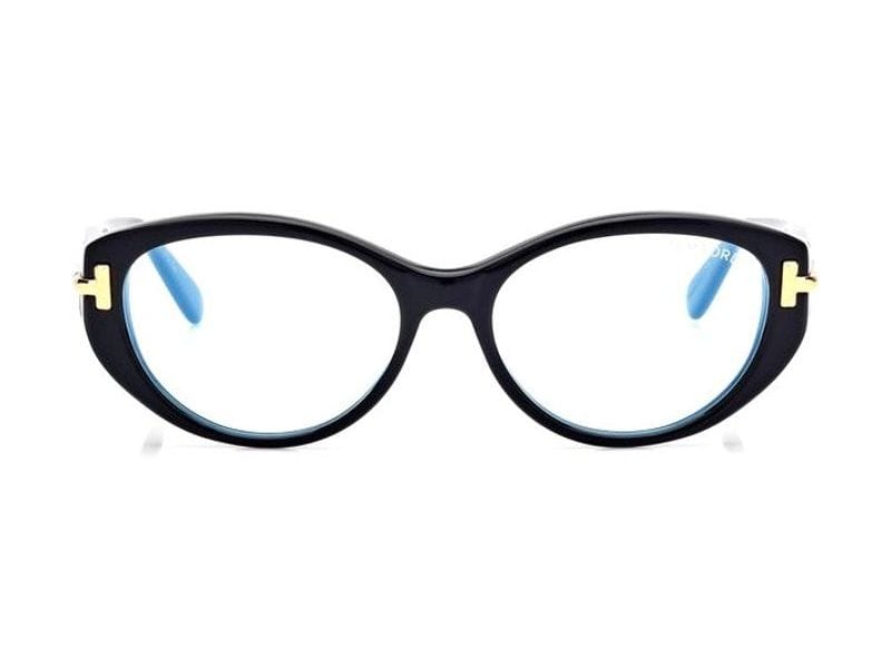 Tom Ford Icon Blue Block Oval Opticals in black