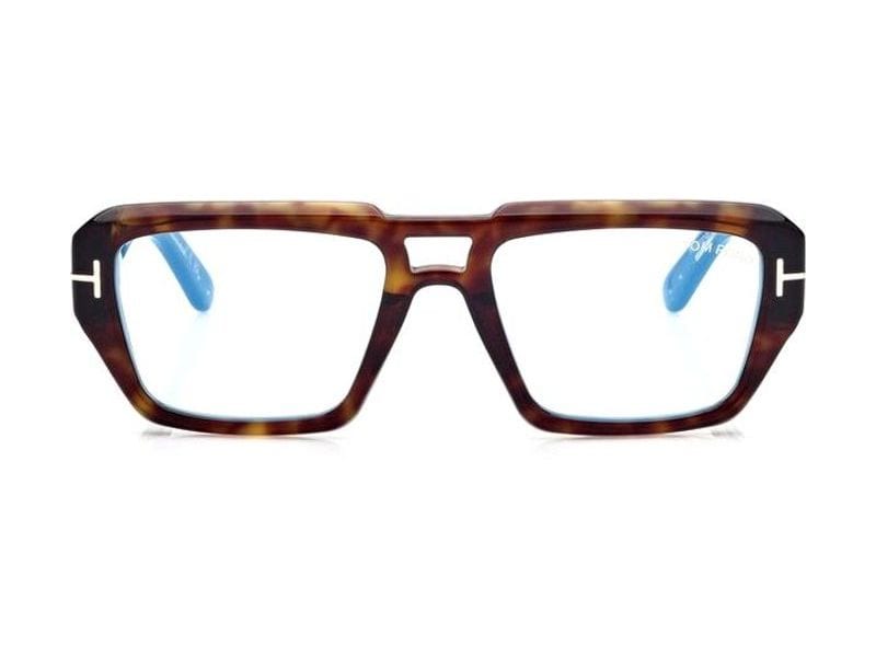 Tom Ford Icon Blue Block Navigator Opticals in dark havana