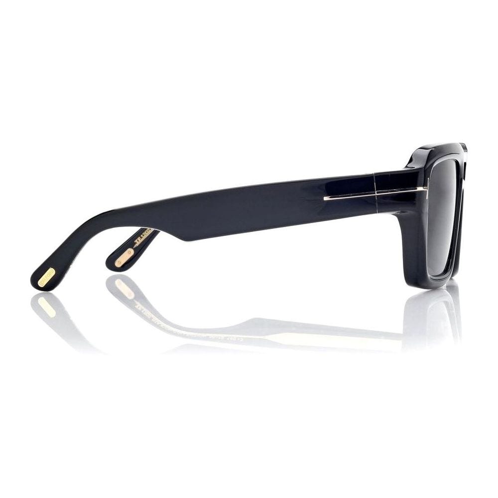 Tom Ford Icon Navigator sunglasses, side view of the temple