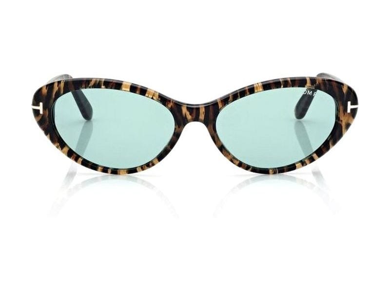Tom Ford Celina-02 Sunglasses in havana / green