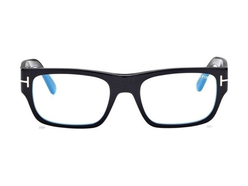 Tom Ford Blue Block Rectangular Opticals in black