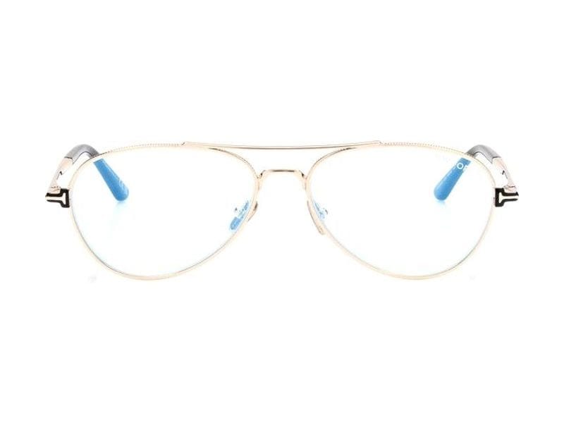 Tom Ford Blue Block Pilot Opticals in gold