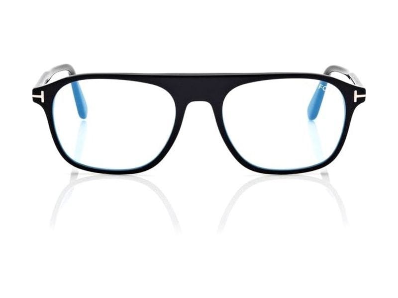 Tom Ford Blue Block Pilot Opticals in black