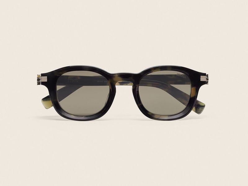 Zegna Aurora I Acetate sunglasses in Milky Grey-Green Havana
