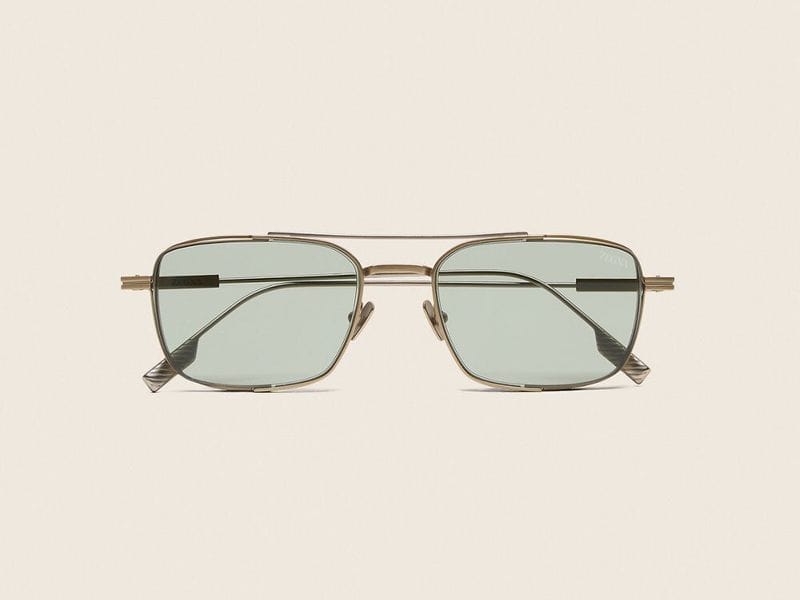 Zegna Titanium sunglasses in Pale Gold