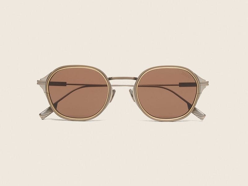 Zegna Titanium sunglasses in Light Bronze