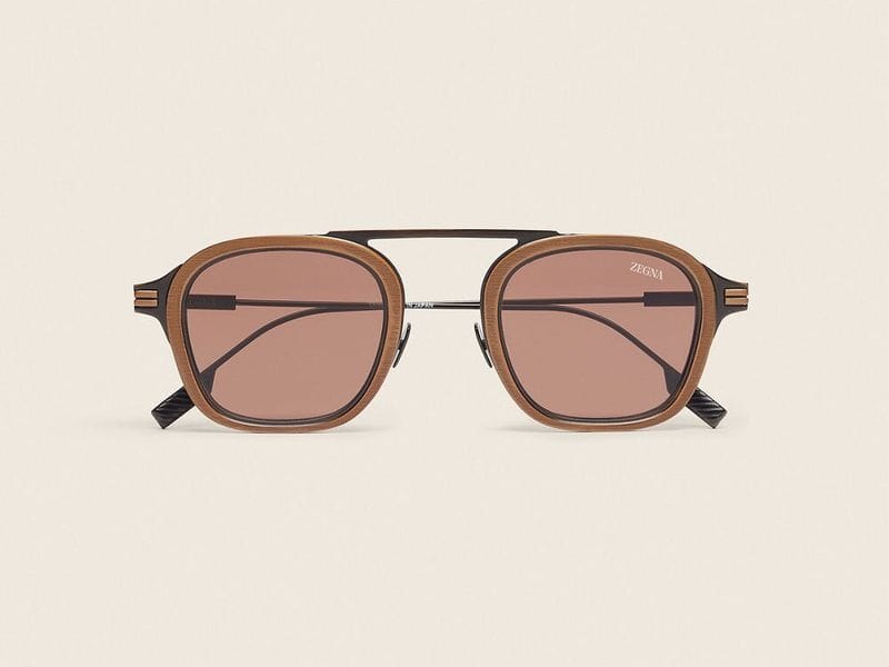 Zegna Orizzonte I Titanium sunglasses in Antique Copper