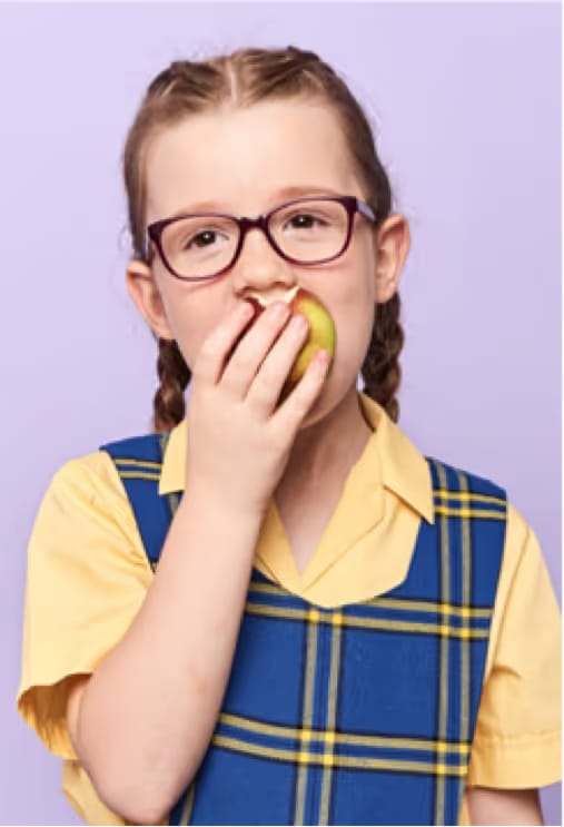 Child at an eye test