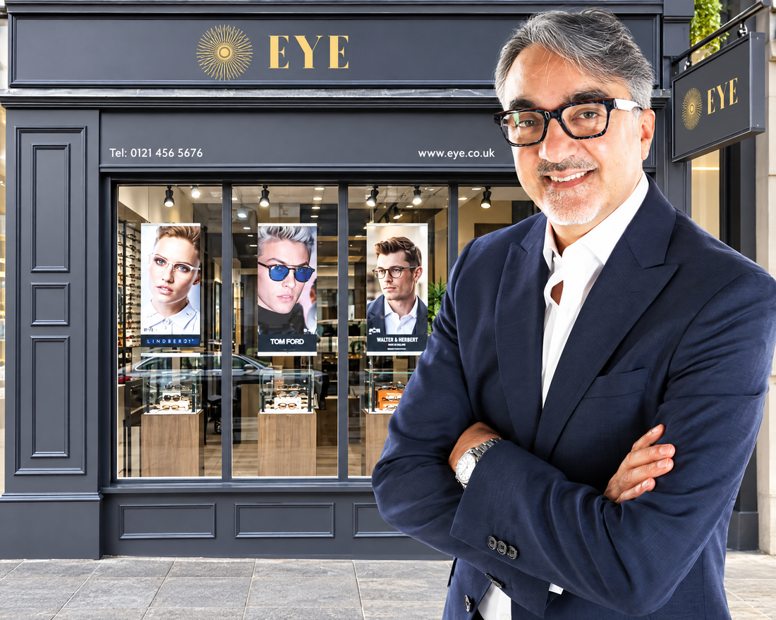 The EYE Opticians shopfront in Edgbaston with our principal optometrist