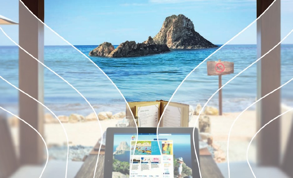 Varifocal simulation of a beach view with a tablet: narrower clear zones