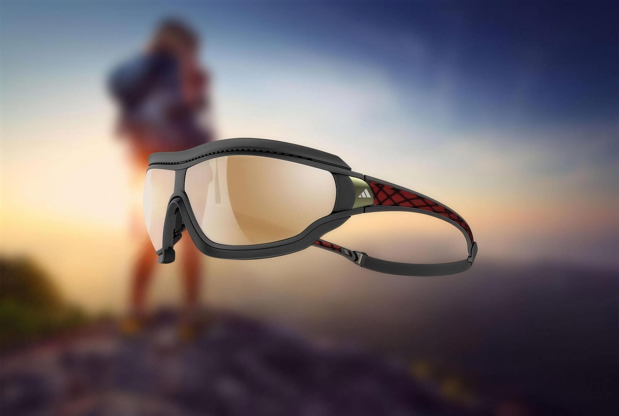 Sports glasses in use outdoors