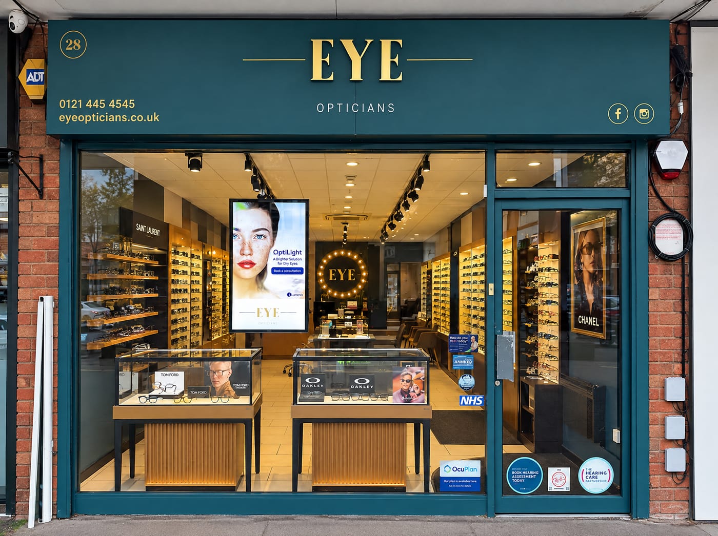 The EYE Opticians shopfront at 28 Hewell Road, Barnt Green